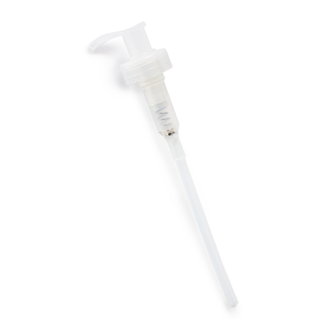 White plastic hand wash bottle pump