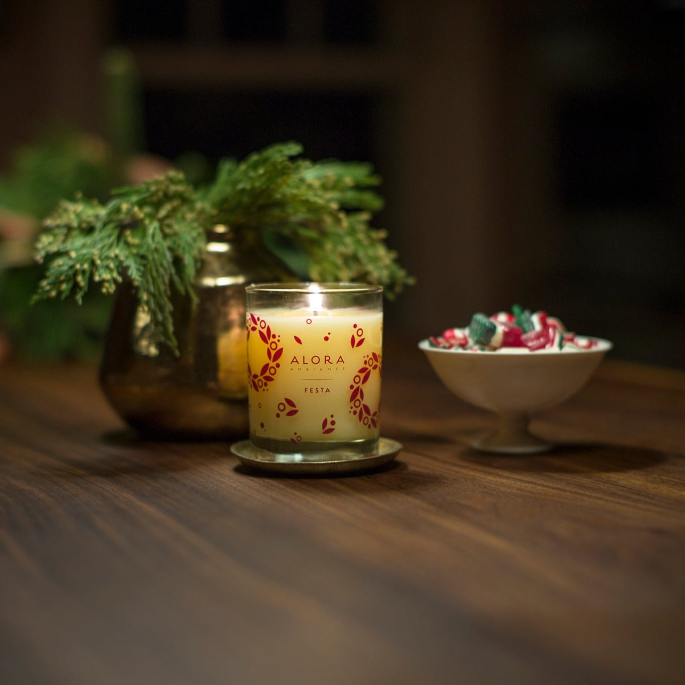Festa Cinnamon & Bitter Orange Holiday Candle - 9 oz. | Alora Ambiance